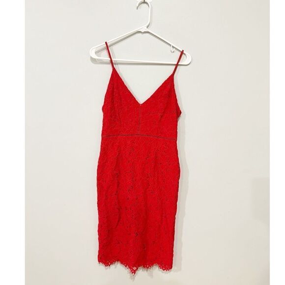 Astr the label red lace mini dress - Picture 4 of 6